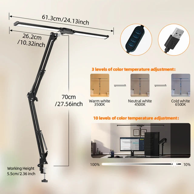 Double Head LED Desk Lamps